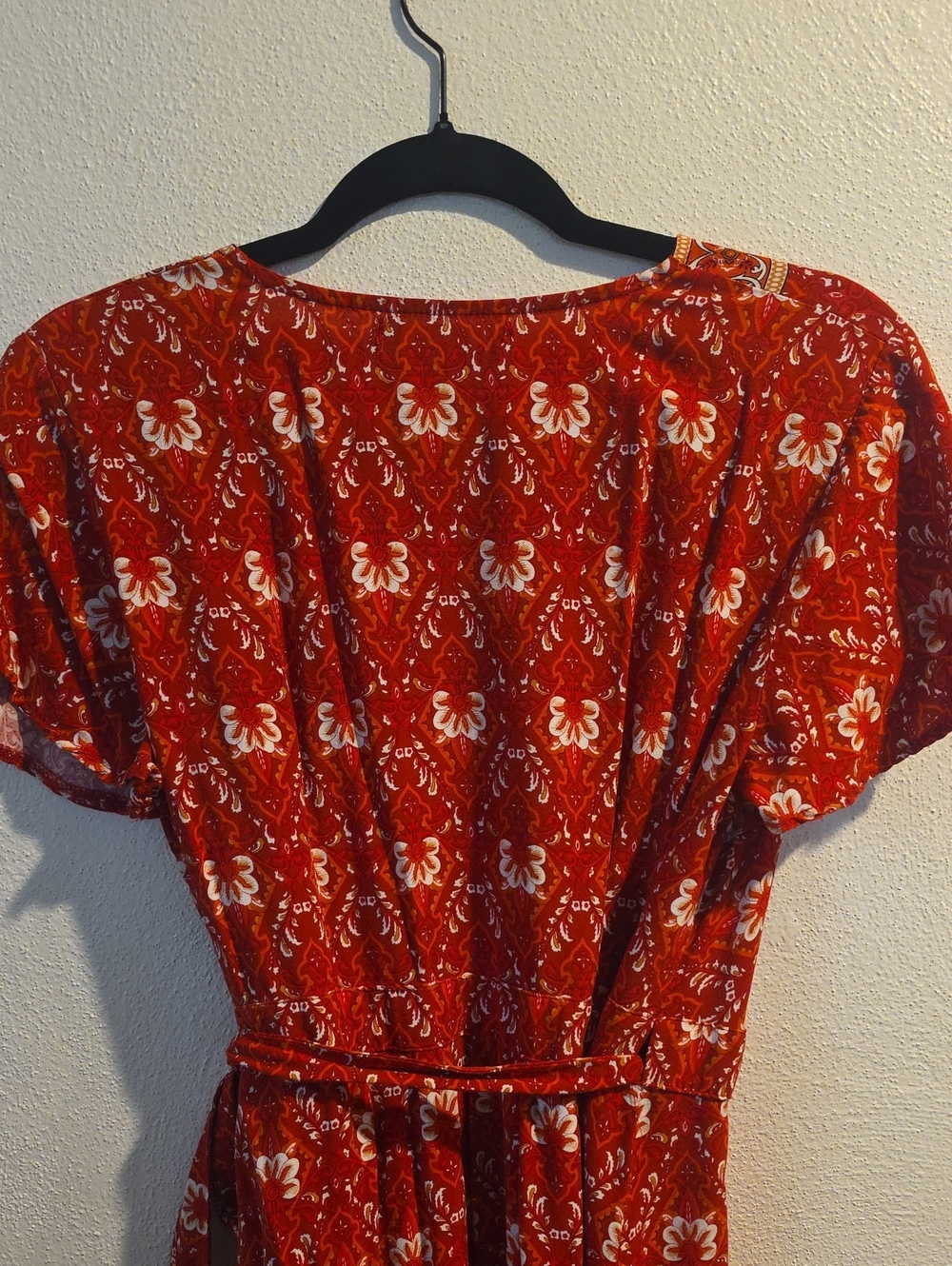 Zessica Floral Print Wrap Dress With Ruffle Hem - Picture 10 of 12